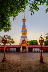 Naklejka premium Phra That Phanom Temple is an important Buddhist temple that is highly respected by people in the northeastern part of Thailand and Laos.