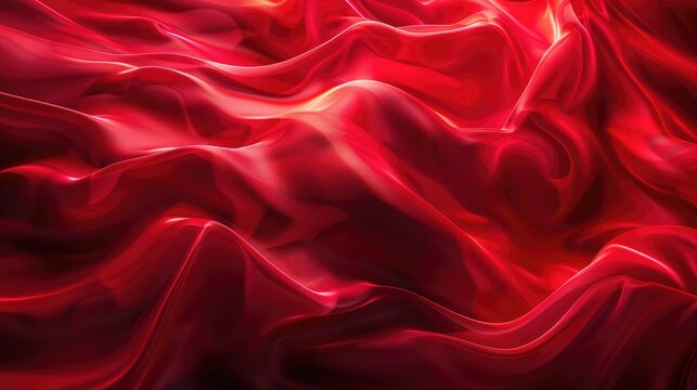 Luxurious red drapery fabric background. 3d rendering 3d illustration ,Red smoke motion on black background