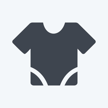 Icon Baby Shirt - Glyph Style - Simple illustration
