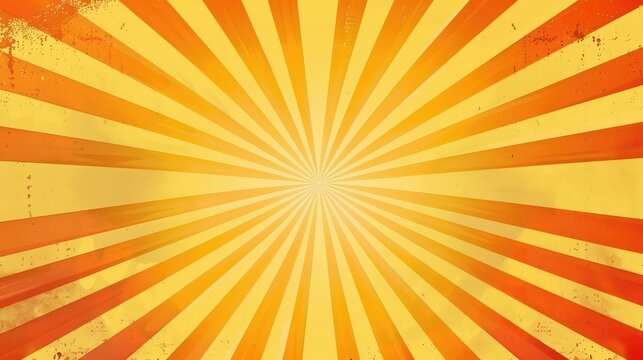 Summer and sun theme design, Abstract image, orange rays of the sun on a red background
