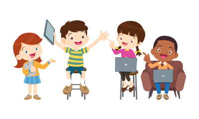 kids on online learning education courses 3