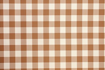 The gingham pattern on a brown and white background