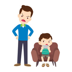 parent angry scold to kid addicted phone