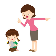 parent angry scold to kid addicted phone