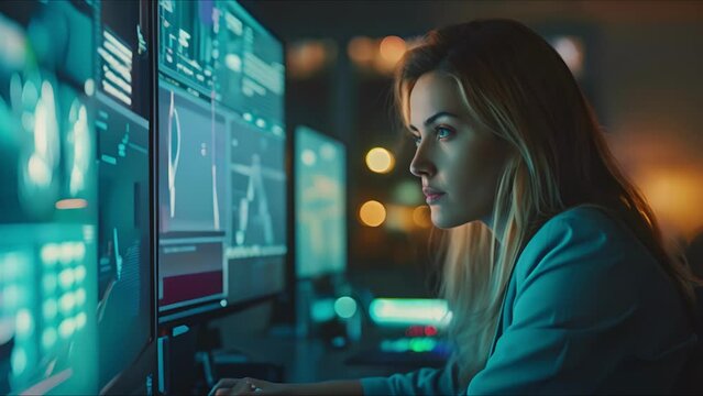 Young it specialist is working in modern business company. Working day of an office worker. Business, consulting, and technology.