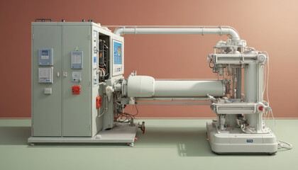 old motor or old machine or steam locomotive or steam engine or steam locomotive in the park or factory indoor machines, illustration of a machine in a factory, medicine manufacturing machine