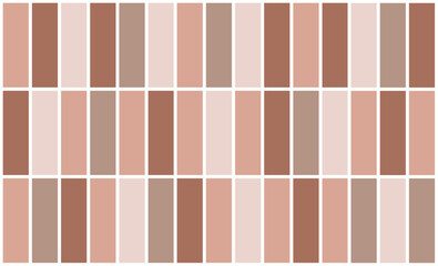 Beautiful brown vertical brick wall background. Earth tone brick pattern. Print design. Graphic design. Vector pattern. Geometric pattern. Brown colour background. Chocolate colour. Fabric pattern.