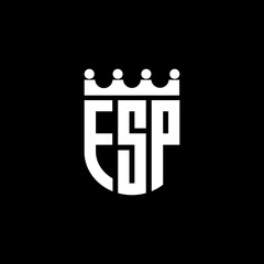 FSP letter logo design with black background in illustrator, cube logo, vector logo, modern alphabet font overlap style. calligraphy designs for logo, Poster, Invitation, etc.