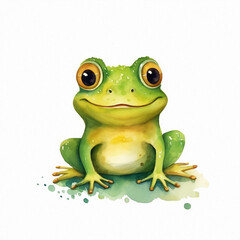 frog on white background
