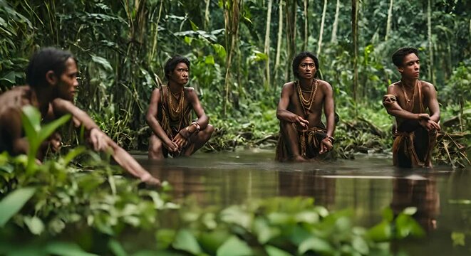 Tribe in the Amazon.