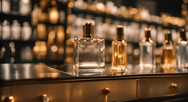 Perfumes in a perfume store.