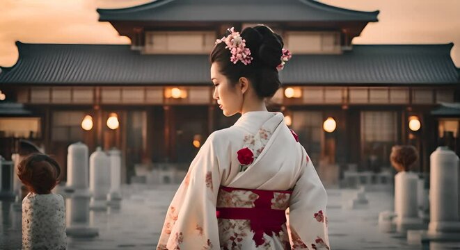 Japanese geisha in Japan.