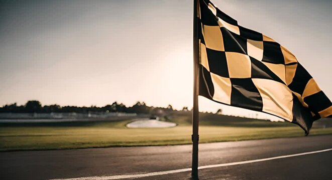 Racing flag in a car race.
