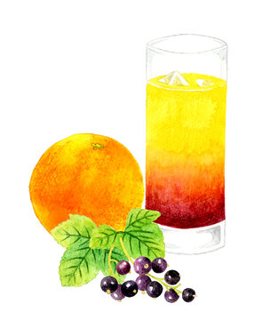 オレンジバスとコーヒーのイラスト オレンジのバス | かわいい手描きの無料イラスト｜商用利用OKのフリー