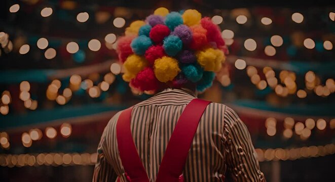 Clown in a circus.