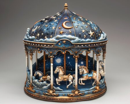 A celestial-themed carousel Stormy Blues    ,