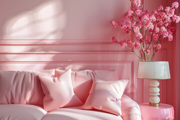 Pink toned interior