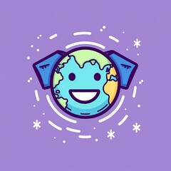 Classic Globe Icon Perfect for T-Shirt Screen Printing.
