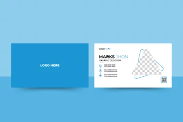 Poster Excellent Creative business card template with two sides. both landscape and portrait orientation. both a vertical and horizontal arrangement. Illustration in vector format. © Kobir