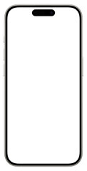 smartphone mockup with blank transparent screen in realistic,  line style. mobile phone. mock up of...