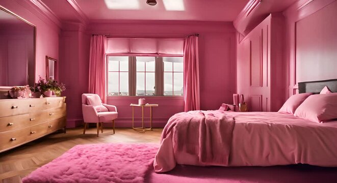 Modern Totally pink room.