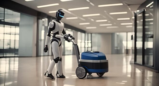 Robot cleaning machine.