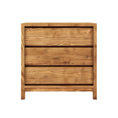 Chest of drawers isolated on transparent background