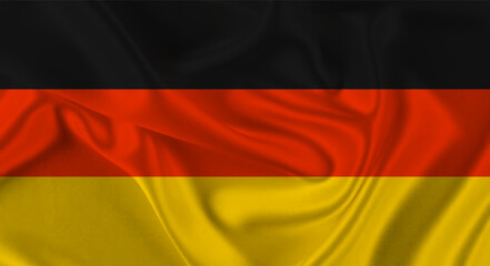 Germany country red yellow black national flag icon design concept.German government berlin insignia patriotism nation sign flag banner emblem symbol vector illustration background