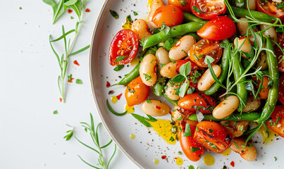 Farm-fresh Lunch Idea: Homemade Beans with Seasonal Vegetables
