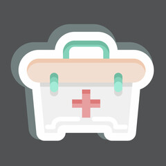 Sticker First Aid. related to Combat Sport symbol. simple design editable. simple illustration.boxing