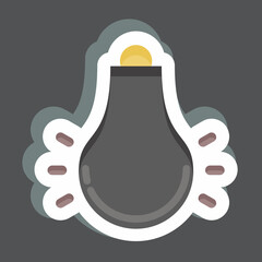 Sticker Punching Ball. related to Combat Sport symbol. simple design editable. simple illustration.boxing