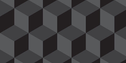 	
Modern dark Black and gray grid wallpaper backdrop from cube diagonal pattern texture background. Geometric seamless pattern cube. Cubes mosaic shape vector design.