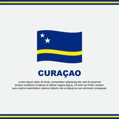Curacao Flag Background Design Template. Curacao Independence Day Banner Social Media Post. Curacao Design