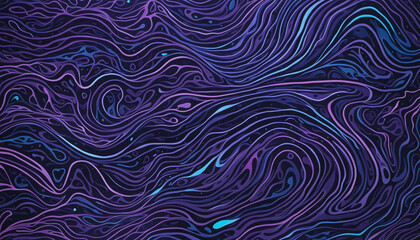 Digital Brainwave Pattern, print of electric blue and purple brainwaves, showcasing neural activity in a scientific aesthetic colourful background