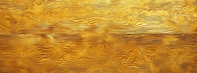 A golden yellow texture with fine, intricate patterns that resemble the surface of an ocean wave....