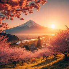 Beautiful places in Japan. Generative AI