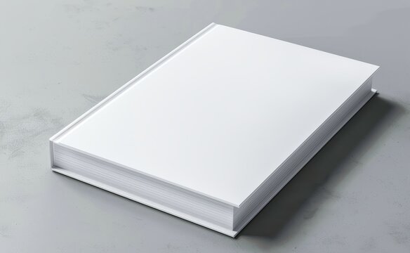 Closed Blank Book Resting on a Clean White Surface