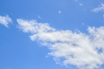 White cloud and blue sky background