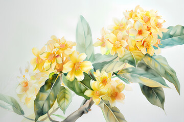 金木犀の花（水彩画）