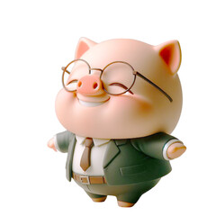 Naklejka premium Pig investors （投資小豬）