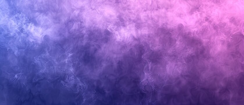  A blue, pink background with smoke coming from the top and bottom corners of the image