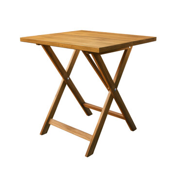 Folding table isolated on transparent background