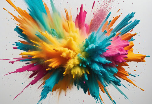 colorful powder explosion colourful background