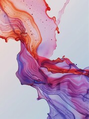 Various colored liquids suspended in the air, forming a mesmerizing display of liquid art