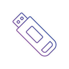 Glyph Gradient Director Chair vector icon