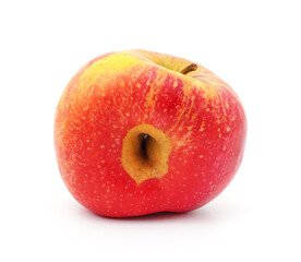 Apple with hole.