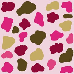 Abstract swirl spots, circles, bold background, textured, textile print