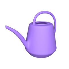 3d watering can isolated on white background. Gardening tools. 3d rendering