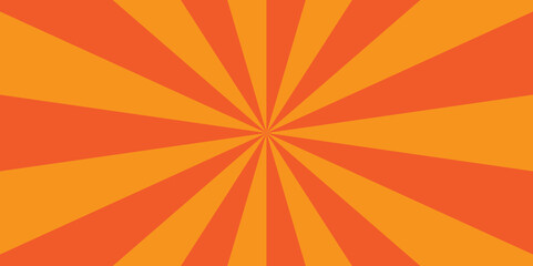 Abstract orange and red sunburst backdrop background with rays design. geometric ray sun texture design wallpaper.	