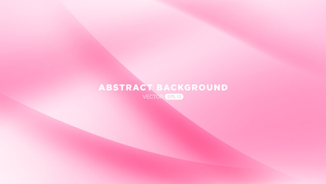 Abstract realistic light pink background with curve wavy lines and layers shadow